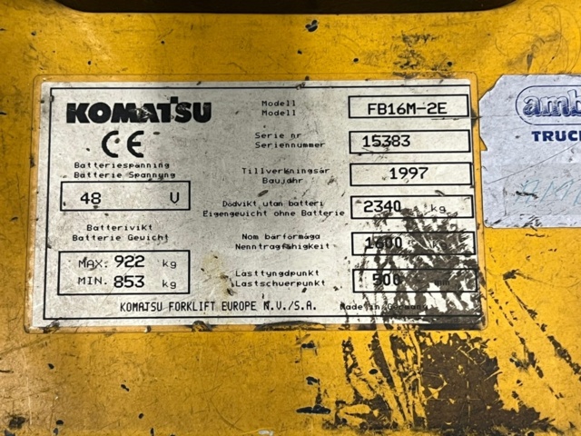 1427345-6 Eltruck Komatsu FB16M-2E