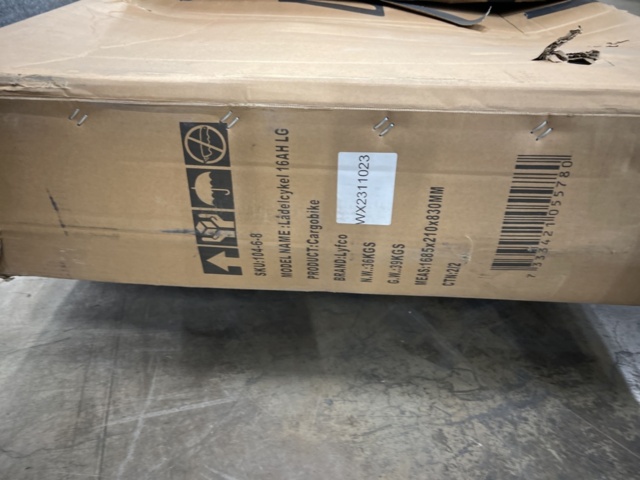 1428159-5 Eldriven lådcykel med svart låda