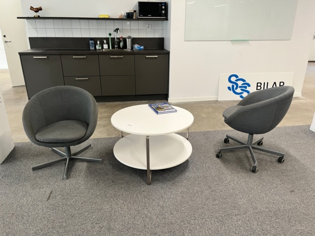 Seating area, table, kitchen utensils, whiteboard - PS Auction - We ...