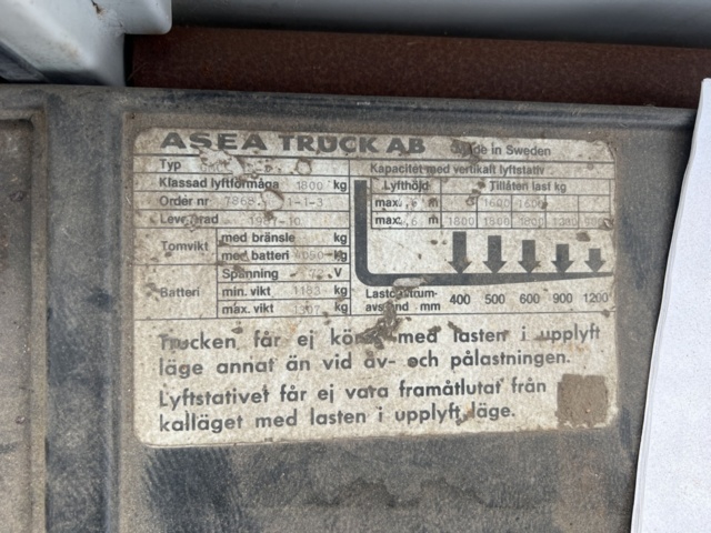 1395738-25 Electric counterbalance forklift ASEA GMC -1987
