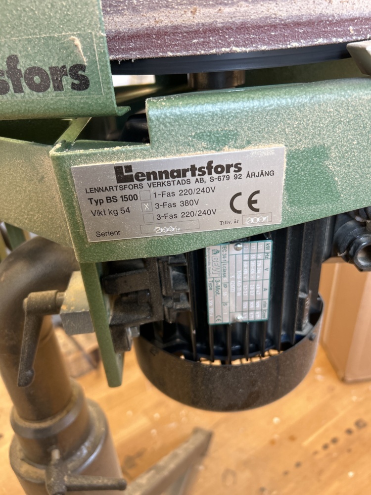 1290278-2 Belt sander with sanding belt - Lennartsfors BS 1500 -2001