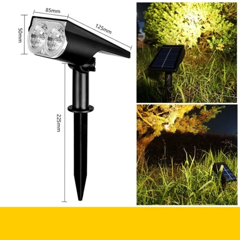 1428382-3 8 st LED-spotlight Solcellsdriven, 2-LED IP65 - Fri frakt