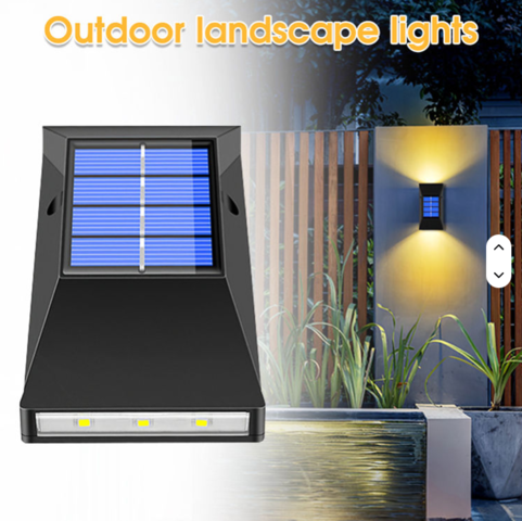 1428386-4 10 st Solcellsväggbelysning 6 LED - Fri frakt