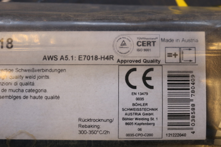 1416610-9 Elektrod Böhler E 7018 3,2x450. 9 paket