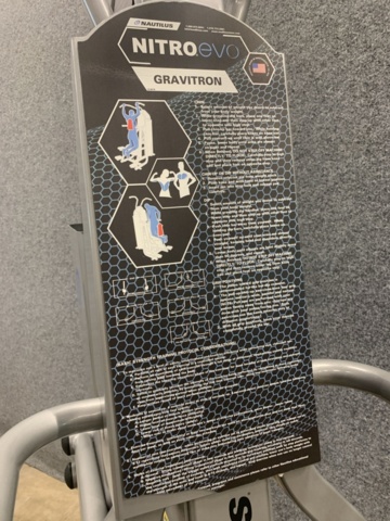 1429582-6 Chins/Dip Stand Gravitron Nautilus Nitro Evo