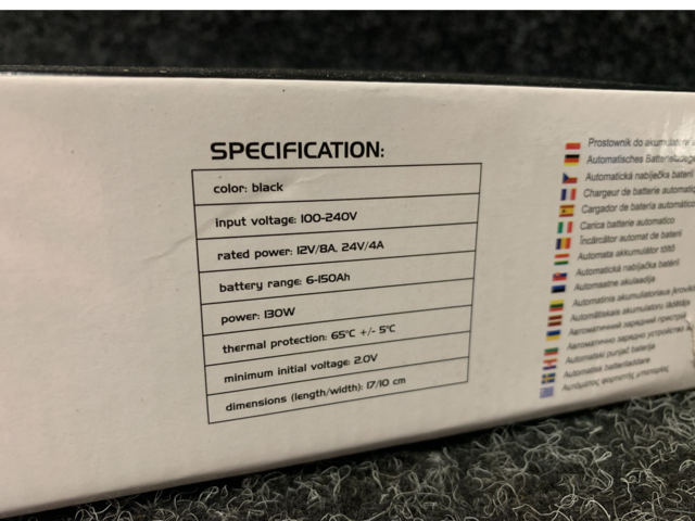 1429134-3 Automatisk Batteriladdare bil- skydd / reparationsfunktion