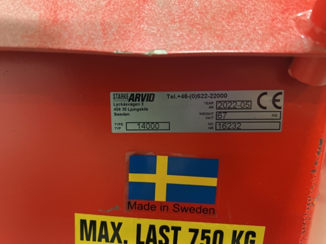 1419981-3 Avfallscontainer på hjul - Starke Arvid 14000 -2022