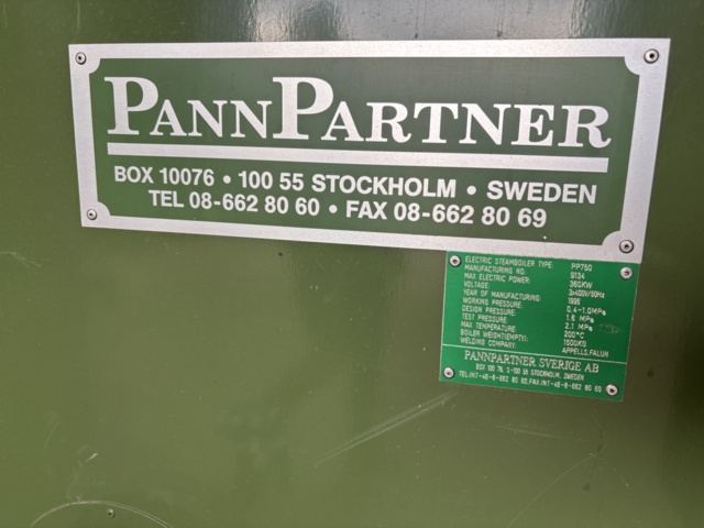 1373444-7 Elångpanna – Pannpartner PP750 med styrskåp och matarvattensystem