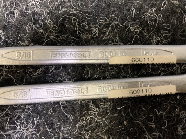 1429726-19 Sortiment med u-ringnycklar tum TengTools