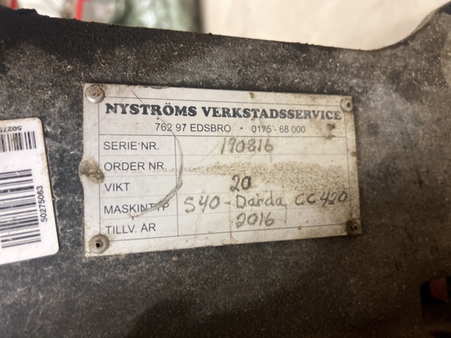 1419991-9 Betongsax / rivningssax med S40 fäste - Darda CC 420 -2016