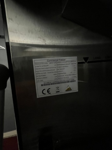 1430154-3 Rostfritt frysskåp, Rolley