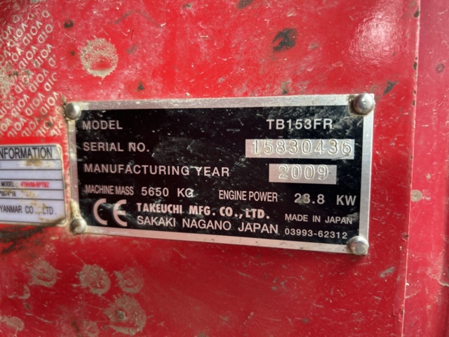 1378200-16 Bandgrävare med rototilt Takeuchi TB153FR -2009