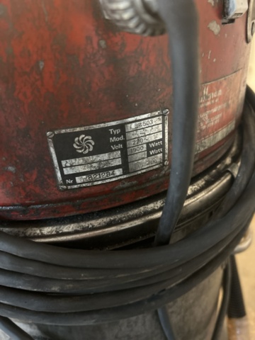 1296749-6 Industridammsugare Typ JB503