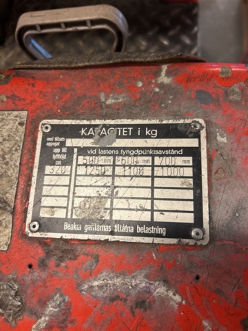 1296748-4 Motviktstruck Steinbock EFG 125 T (1986)