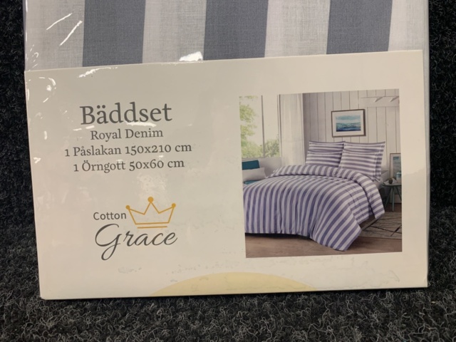 1299790-3 2 st Bäddset Cotton Grace, Royal Denim