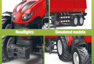 1430771 Radiostyrd Traktor med Tippvagn Röd - Fri frakt