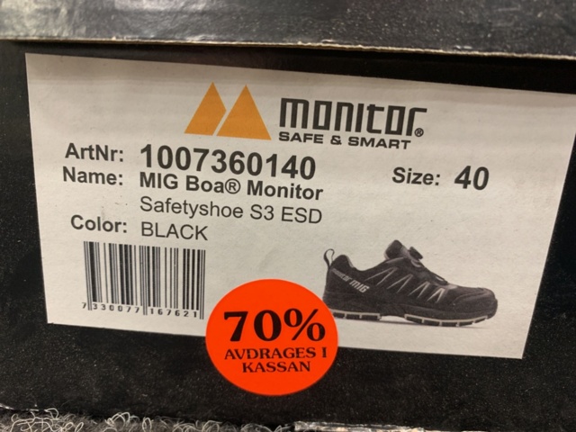 1430759-5 Skyddsskor Monitor MIG Boa, Strl 40