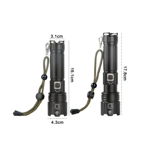 1431011-4 LED-ficklampa 3000 lumen 30W USB-C - Fri frakt