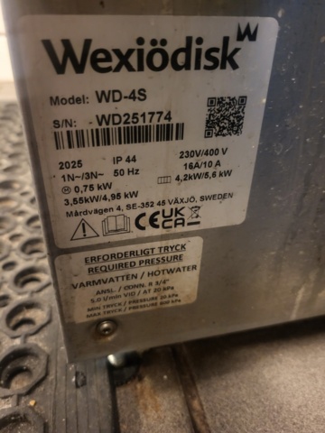 1431128-3 Wexiödisk WD-4S – Underbänkdiskmaskin