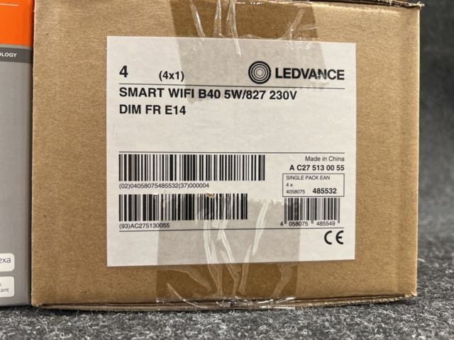 1241502-8 8 st LED-lampor Ledvance Classic B 40 E14 Dimmable