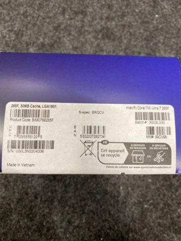 1429420-3 Processor Intel Core Ultra 7 265F CPU