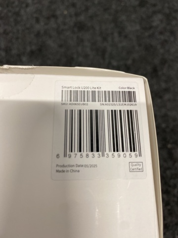 1429423-3 Aqara Smart Lock U200 Lite Kit (svart)