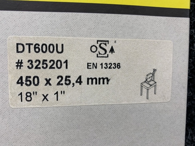 1429714-4 Diamantkapskiva Klingspor DT600 U 450x25,4 mm