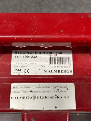 1368115-6 Byggcentraler 2st, 1 låda 3-fas kabel