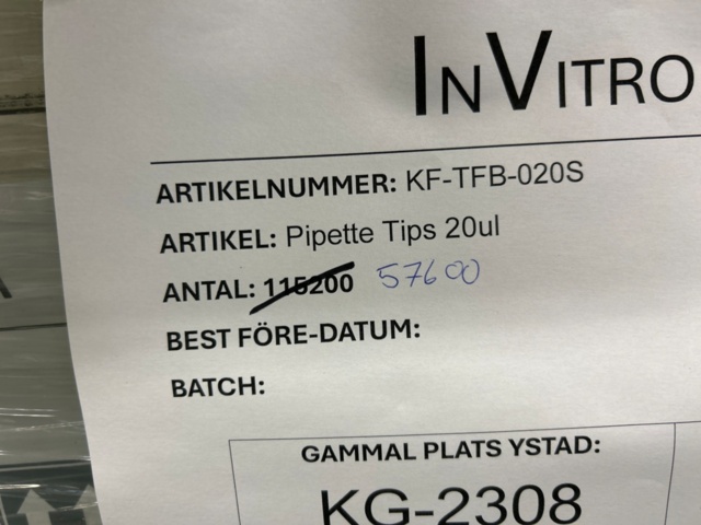 1368033-39 Stort parti med laboratorietillbehör och utrustning - ca 700 000 artiklar