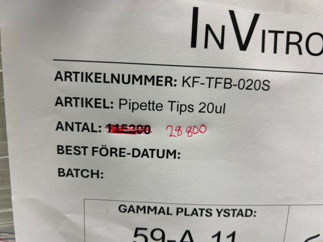 1368033-58 Stort parti med laboratorietillbehör och utrustning - ca 700 000 artiklar