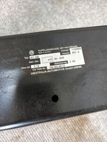 1420899-9 Towbars 3 pcs with attachment, VW, Westfalia type 321 646, 321 519 and 321 644