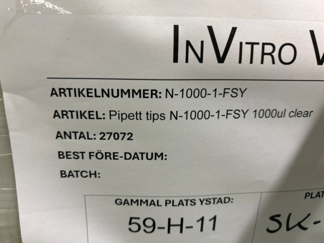 1368033-63 Stort parti med laboratorietillbehör och utrustning - ca 700 000 artiklar