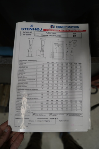 1403963-10 Stenhøj FlexiPress FP60 – El hydraulisk verkstadspress 60 ton