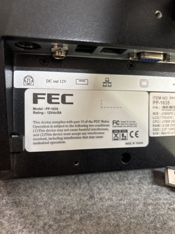 1420903-4 Cash register system with receipt printer - FEC PP-1635 and Star Micronics