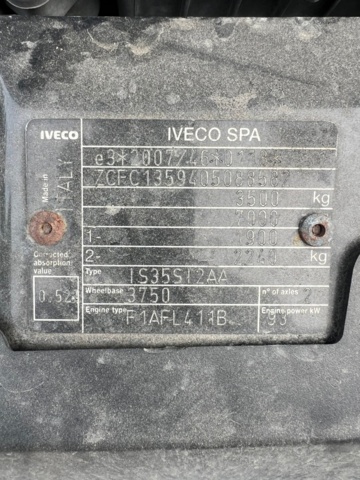 1432184-42 Iveco Daily 35-130 Chassi Cab 2.3 JTD Hi-Matic, 126hk, 2016