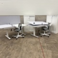1432137-1 2 height-adjustable desks, filing cabinets and office chairs