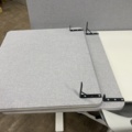 1432137-3 2 height-adjustable desks, filing cabinets and office chairs