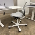 1432137-5 2 height-adjustable desks, filing cabinets and office chairs