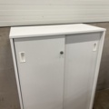 1432137-14 2 height-adjustable desks, filing cabinets and office chairs