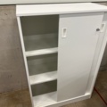 1432137-15 2 height-adjustable desks, filing cabinets and office chairs