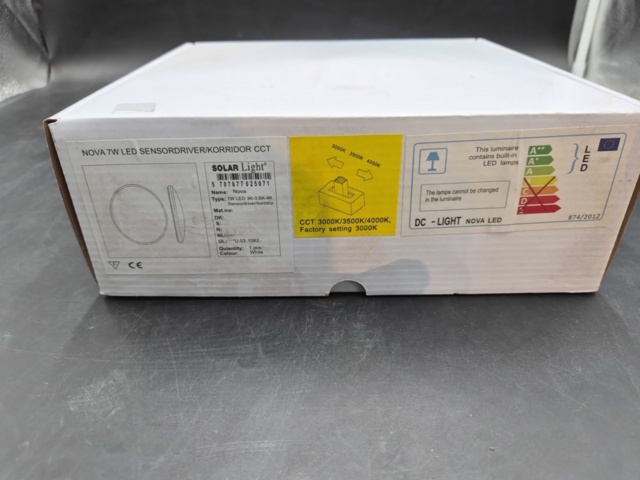 1432452-3 Lampa, 5 st - Solar Light, Nova LED-plafond med sensor – 7W, CCT 3000–4000K, vit