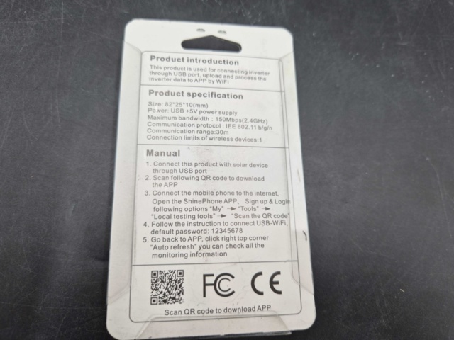 1432455-2 USB till WiFi-modul , 10 st - Growatt – För växelriktaranslutning