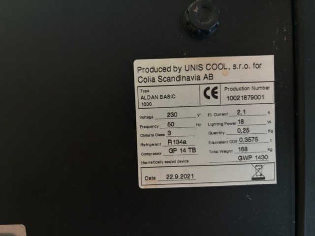 1388558-6 Kyldisplayer Unis Cool Aldan Basic 1000, 2st