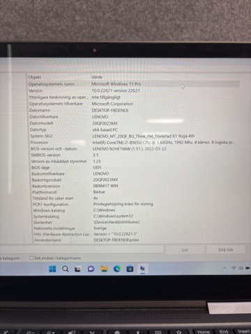 1420910-2 Laptop - Lenovo ThinkPad X1 Yoga 4th Gen