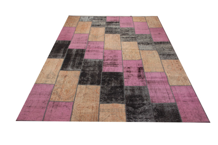 1432478-1 Handknuten Persisk Patchworkmatta Tabriz 215x305cm