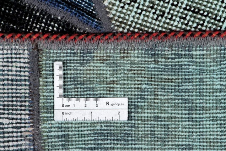 1432479-6 Handknuten Persisk Patchworkmatta Ull/Garn 182x267cm