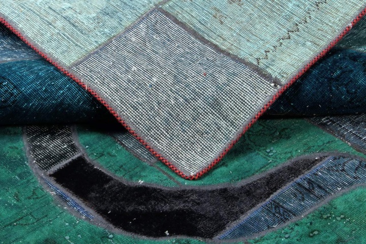 1432479-7 Handknuten Persisk Patchworkmatta Ull/Garn 182x267cm