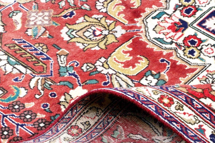 1432488-4 Handknuten Persisk Patinamatta Tabriz 235x320cm