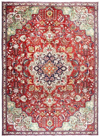 1432488-1 Handknuten Persisk Patinamatta Tabriz 235x320cm