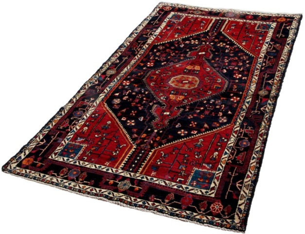 1432490-2 Handknuten Persisk Patinamatta Tuyserkan 141x261cm